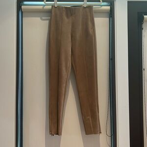 Zara faux suede fitted pant